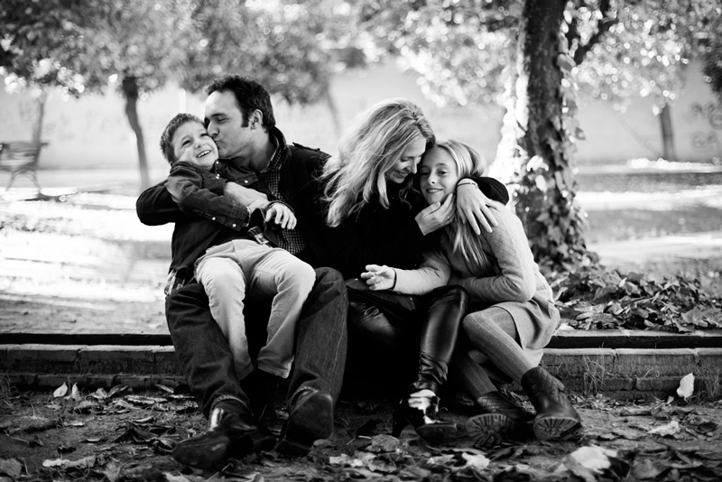Momentos. Verónica y Sylvain con sus hijos