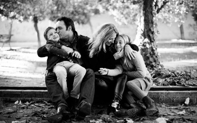 Momentos. Verónica y Sylvain con sus hijos